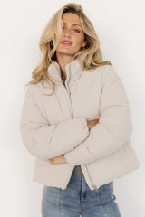 Holden Corduroy Puffer Jacket | Light Greige